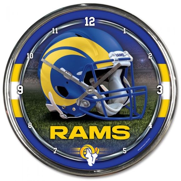 NFL Los Angeles Rams Chrome Wall Clock - Picture 1 of 1